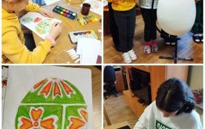 Dzieci aktywnie angażują się w tworzenie wielkanocnych dekoracji (1)