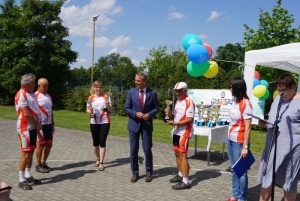 Powitanie uczestników XXI Raciborskiego Rajdu Rowerowego Środowisk Trzeźwościowych