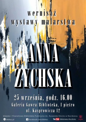 Biblioteka zaprasza na wernisaż wystawy malarstwa Anny Żychskiej